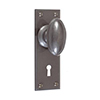 Downley Knob, Ripley Keyhole Plate, Polished