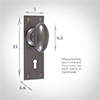 Downley Knob, Ripley Keyhole Plate, Polished