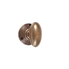 Downley Knob, Reeded Plate, Antiqued Brass