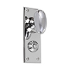 Downley Knob, Bristol Privacy Plate, Nickel