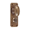 Downley Knob, Ilkley Privacy Plate, Antiqued Brass