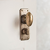 Downley Knob, Ilkley Privacy Plate, Antiqued Brass