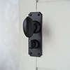 Downley Knob, Ilkley Privacy Plate, Matt Black