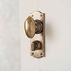 Downley Knob, Nowton Privacy Backplate, Antiqued Brass