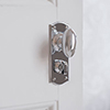 Downley Knob, Nowton Privacy Backplate in Nickel