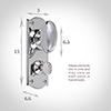 Downley Knob, Nowton Privacy Backplate in Nickel