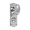 Downley Knob, Nowton Privacy Backplate in Nickel