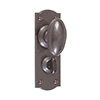 Downley Knob, Nowton Privacy Backplate, Polished