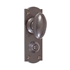 Downley Knob, Nowton Privacy Backplate, Polished