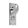 Downley Knob, Ripley Privacy Backplate in Nickel