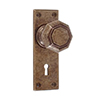 Shaftesbury Knob, Bristol Keyhole Plate, Antiqued Brass