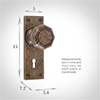 Shaftesbury Knob, Bristol Keyhole Plate, Antiqued Brass