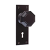 Shaftesbury Knob, Bristol Keyhole Plate, Matt Black