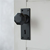 Shaftesbury Knob, Bristol Keyhole Plate, Matt Black