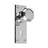 Shaftesbury Knob, Bristol Keyhole Plate, Nickel