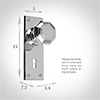 Shaftesbury Knob, Bristol Keyhole Plate, Nickel