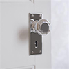 Shaftesbury Knob, Bristol Keyhole Plate, Nickel