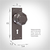 Shaftesbury Knob, Bristol Keyhole Plate, Polished