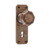 Shaftesbury Knob, Ilkley Keyhole Plate, Antiqued Brass