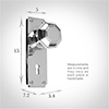 Shaftesbury Knob, Ilkley Keyhole Plate, Nickel