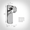 Shaftesbury Knob, Ilkley Plain Plate, Nickel