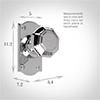 Shaftesbury Knob, Nowton Short Plate, Nickel