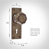 Shaftesbury Knob, Ripley Keyhole Plate, AntiquedBrass