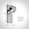 Shaftesbury Knob, Ripley Keyhole Plate, Nickel