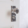 Shaftesbury Knob, Bristol Privacy Plate, Nickel