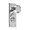 Shaftesbury Knob, Ripley Privacy Plate, Nickel