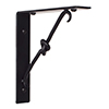 Knotted Shelf Bracket in Matt Black