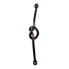 Knotted Handle, 18cm long, in Matt Black