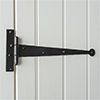 30cm 'T' Hinge in Matt Black