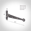 17cm 'T' Hinge in Polished