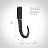 17cm Barn Wall Hook in Matt Black