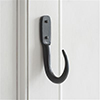 17cm Barn Wall Hook in Matt Black