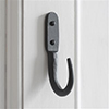 13cm Barn Wall Hook in Matt Black