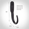 13cm Barn Wall Hook in Matt Black