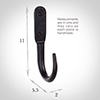 11cm Barn Wall Hook in Matt Black