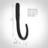 7cm Barn Wall Hook in Matt Black