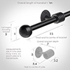 1m Cannonball Handrail in Matt Black