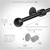 3m Cannonball Handrail in Matt Black