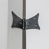 Butterfly Hinge in Matt Black