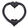 Heart Door Knocker in Matt Black