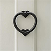 Heart Door Knocker in Matt Black