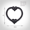 Heart Door Knocker in Matt Black