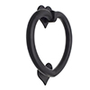 Heart Door Knocker in Matt Black