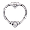 Heart Door Knocker in Nickel