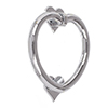 Heart Door Knocker in Nickel