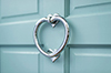 Heart Door Knocker in Nickel